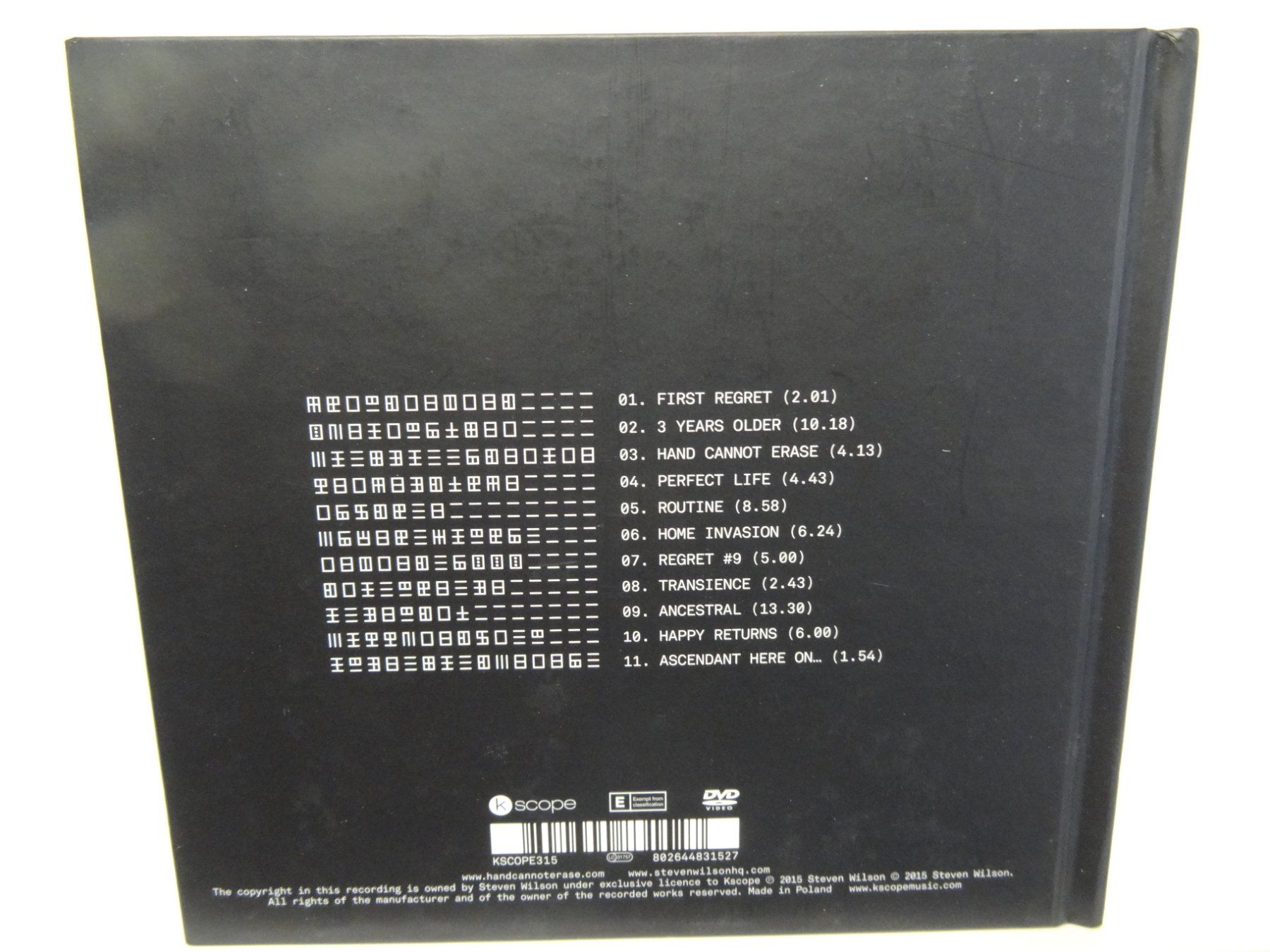 CDs: Steven Wilson - Hand. Cannot. Erase.  CD-DVD Limited Edition – Gebraucht aus luzern von musicandart 1