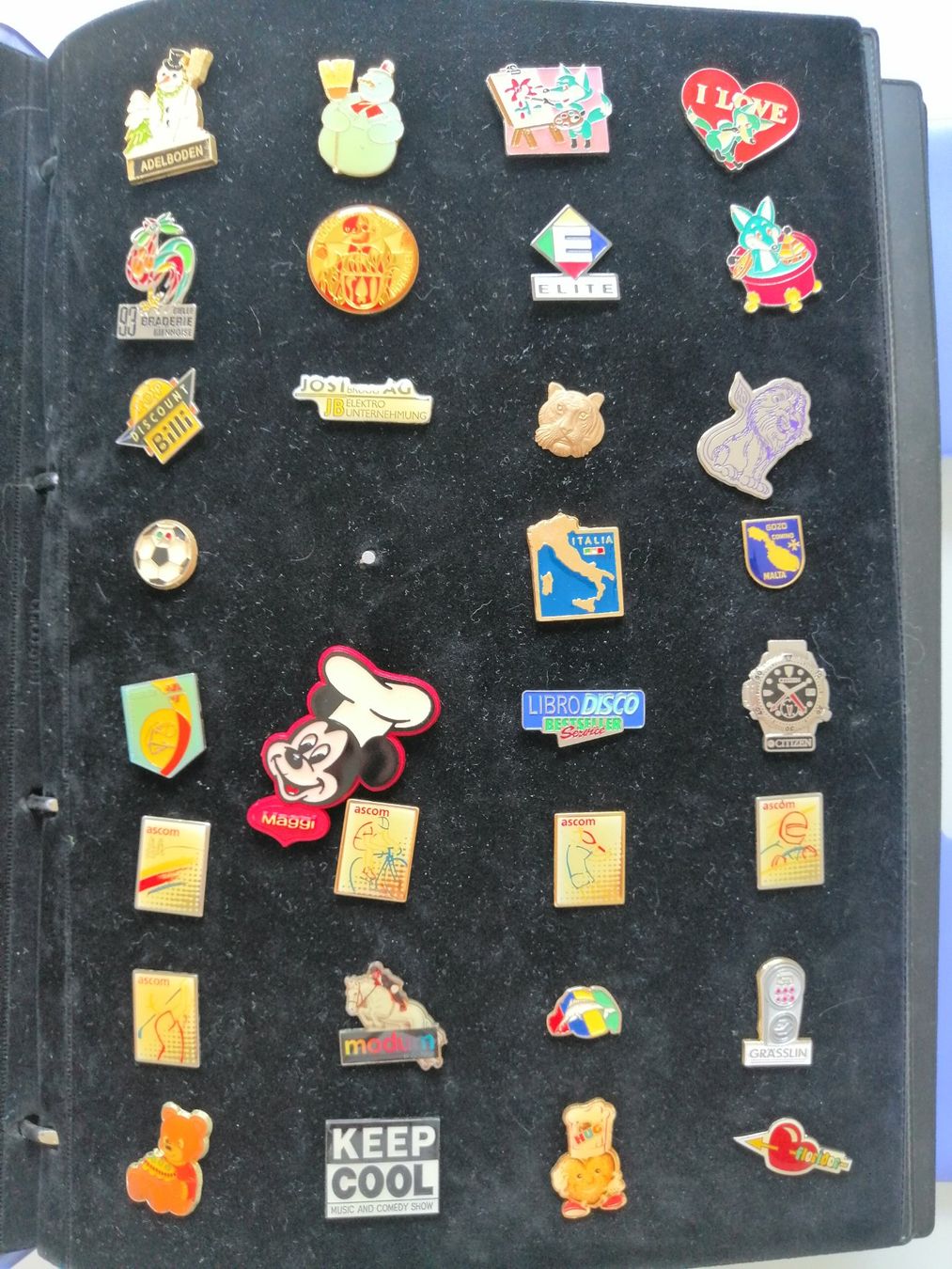 Album: Pin-Ordner mit 187 Pin's – Nuovo (secondo la descrizione) da Biel/Bienne venduto da M.D.C 1
