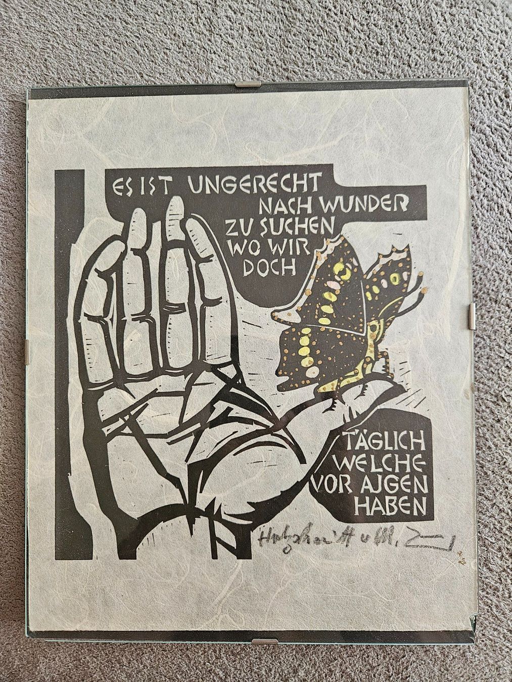 Xilografie: Künstler Mädy Zünd Holzschnitt – Usato da Marbach SG venduto da Pinnie62