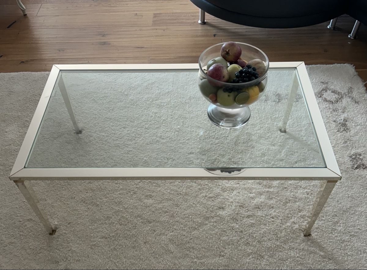 Tables: Couchtisch Glas Metall Rechteckig Silber  – D'occasion à Flurlingen par LucaRossi1999 1
