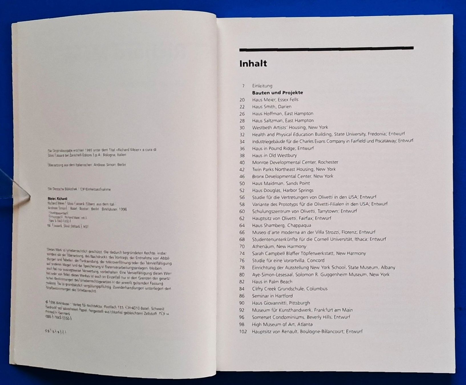 Bücher: ARCHITEKTUR: Richard Meier. Studio-Ausgabe – Gebraucht aus Zürich von archiphil 2