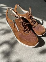 Waldläufer braune Ledersneaker, Grösse 41
