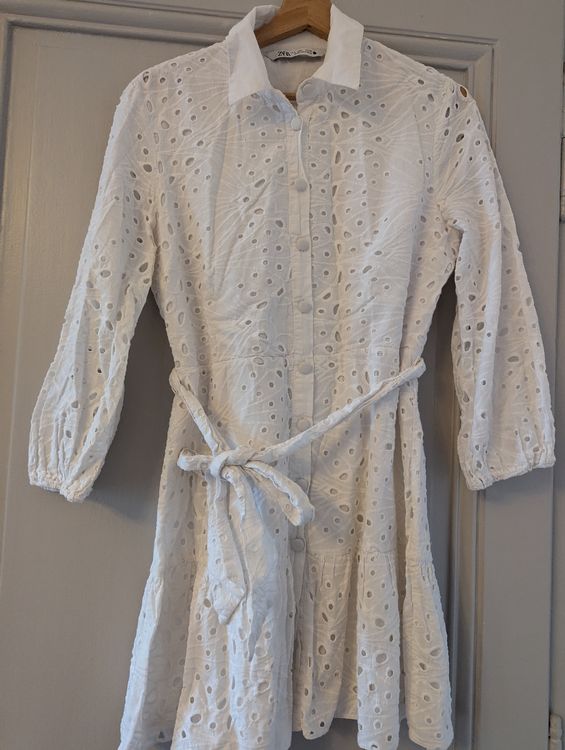 Robe Longue Blanche Zara - Taille M Femme - Neuf Avec étiquettes - Style Maxi