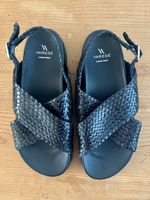 Sandalen Varese geflochten schwarz Grösse 38 neuwertig