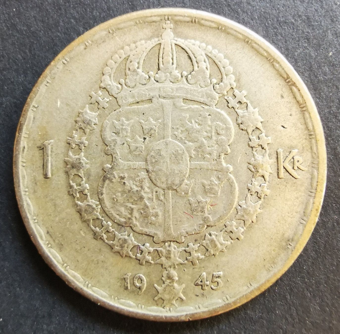 Tutti le monete: P56 Suede 1 Kr Gustave V 1945 – Usato da Cousset venduto da Patricio77 1