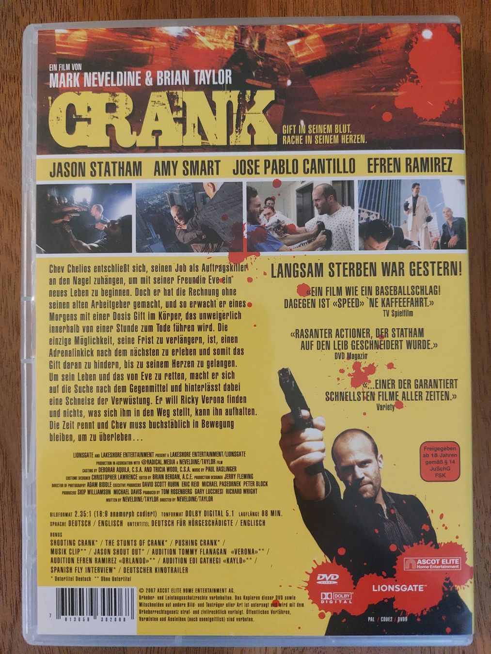 Tutti i DVDs: DVD - Crank Uncut mit Jason Statham – Usato da Rheinfelden venduto da FilmAuktion 1