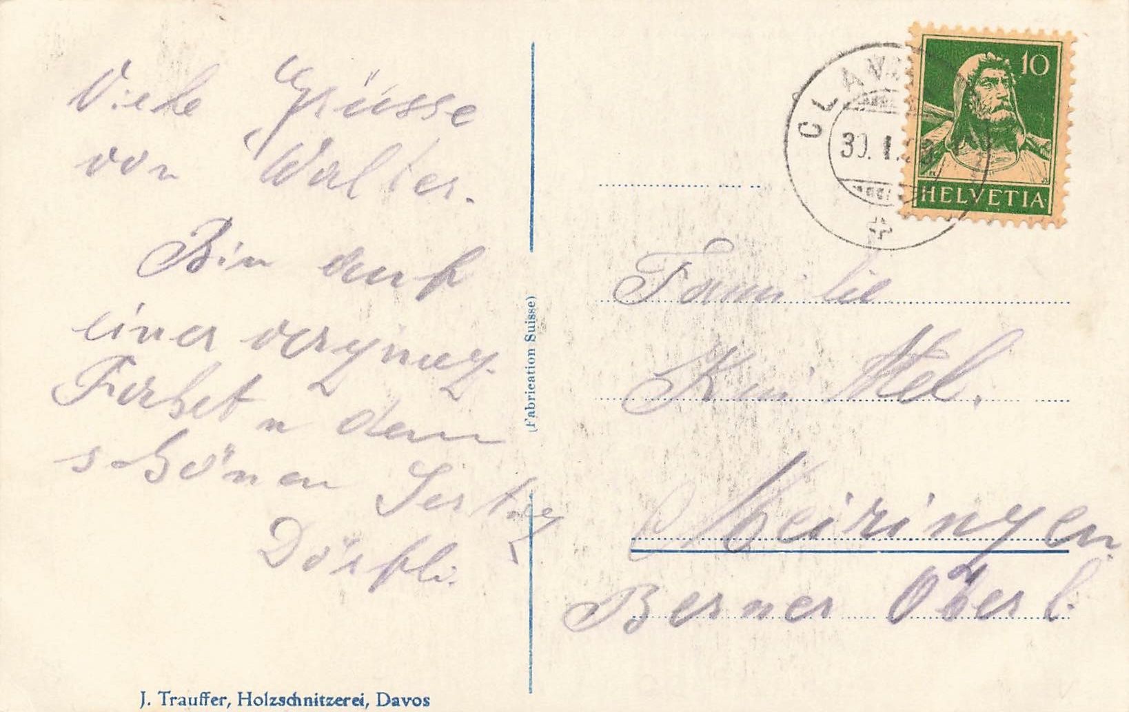 Cartoline postali: Davos GR Sertigtal Winterlandschaft Pferdekutsche – Usato da Biasca venduto da Blenio71 1