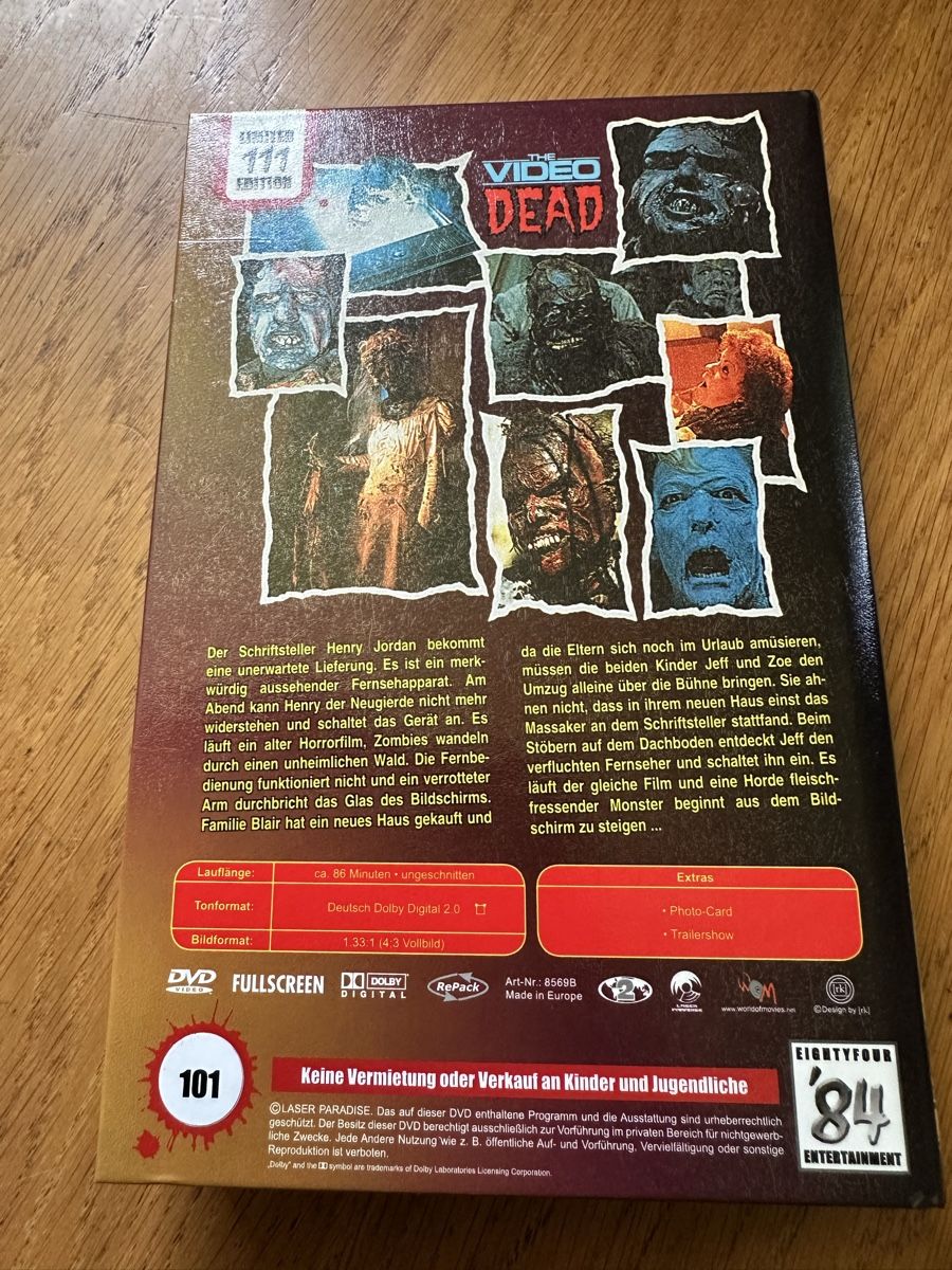 Tutti i DVDs: The Video Dead große Hardbox 84 Entertainment – Usato da Benken ZH venduto da Audi-erich 1