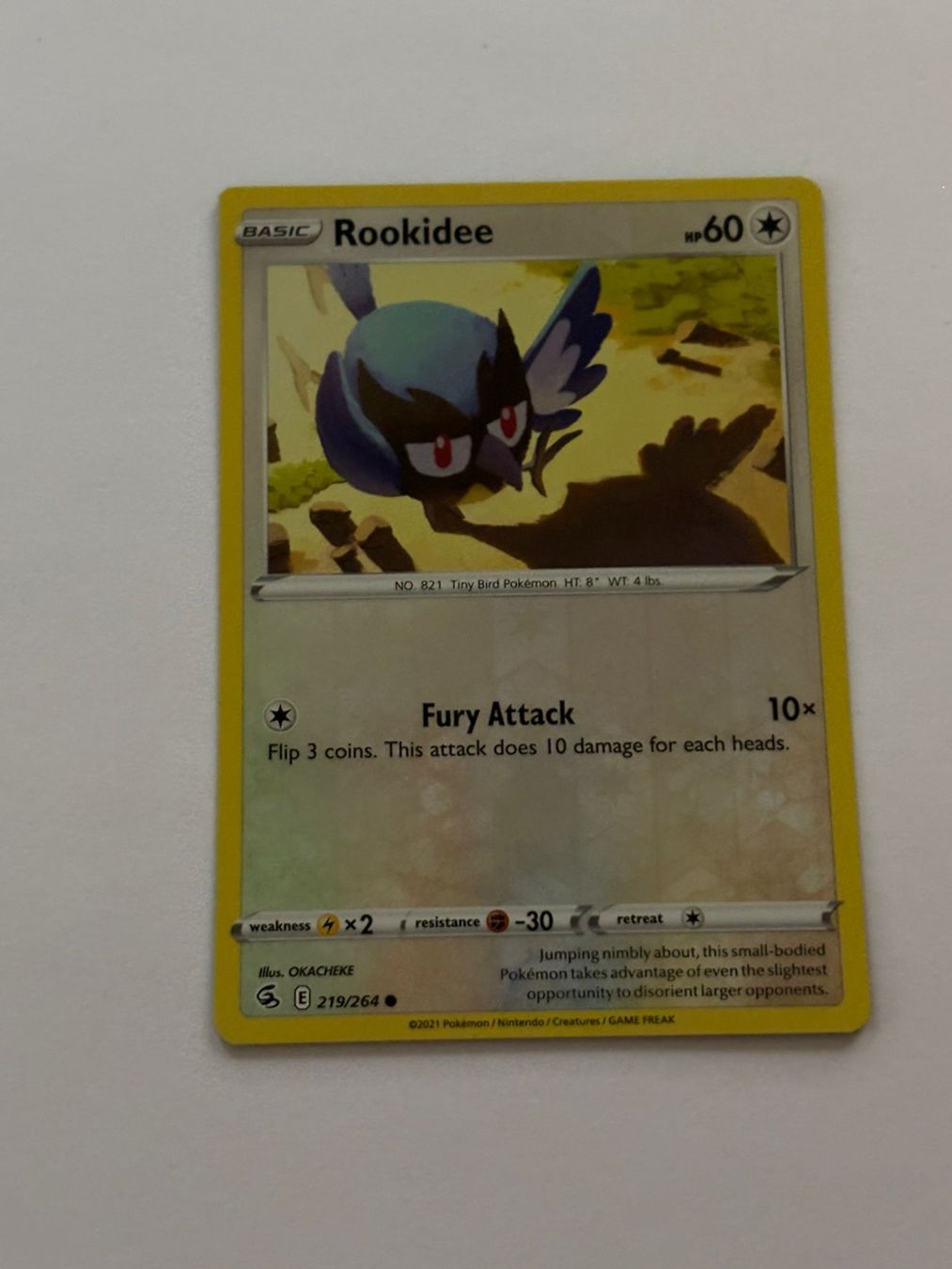 Pokémon Carte collezionabili: Pokemon-Karte Rookidee 219/264 – Usato da Herisau venduto da Seyashop1