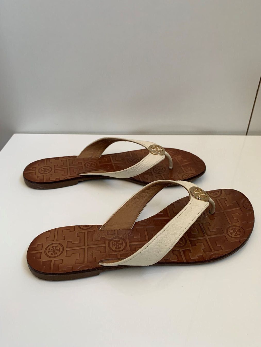Tory Burch Scarpe da donna: TORY BURCH: Helle Leder-Zehen-Sandale, 37 – Usato da Luzern venduto da paulablue 4