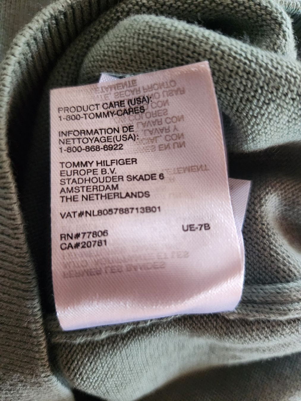 Tommy Hilfiger Maglioni & Felpe: Pull Tommy Hilfiger col montant vert taille S coton – Usato da Niedergösgen venduto da Eva2410 5