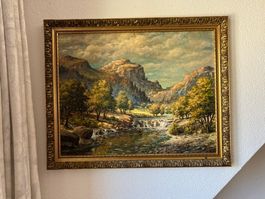 Schönes Landschaftsbild signiert von August Müller