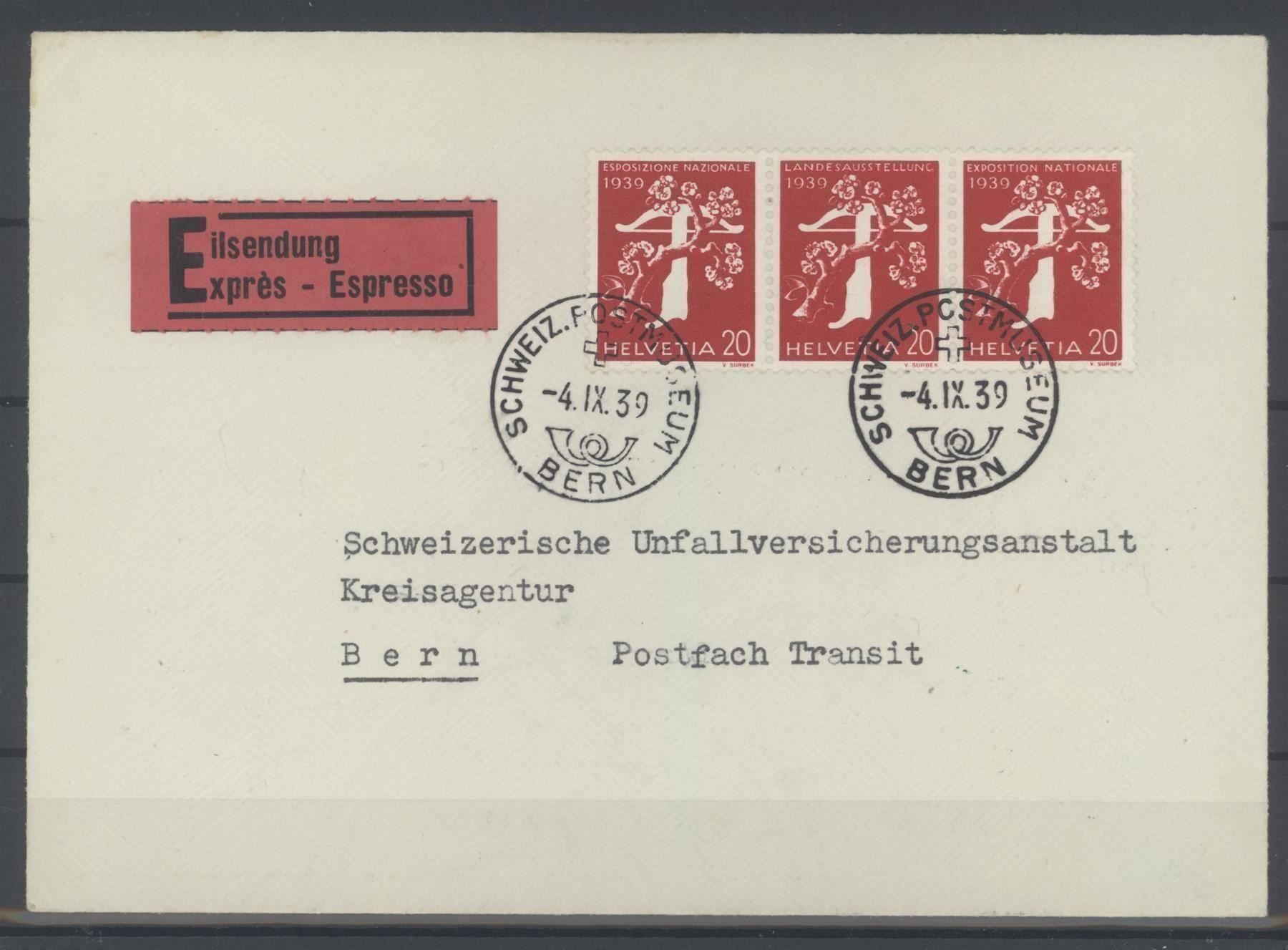 Alle Briefmarken: 1939, Schweizerische Landesausstellung – Gebraucht aus Willisau von Vollstempel