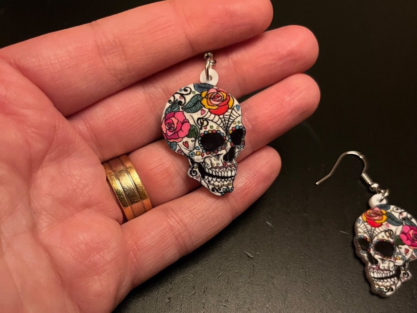 Ohrringe & -stecker: Ohrringe Schädel ( Santa Muerte) – Neu (gemäss Beschreibung) aus Gams von Mariawicca 3