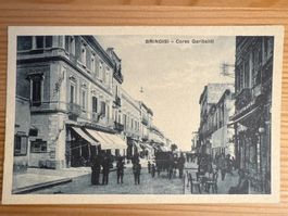 Antike Ansichtskarte, ITALIEN, Brindisi, Corso Garibaldi