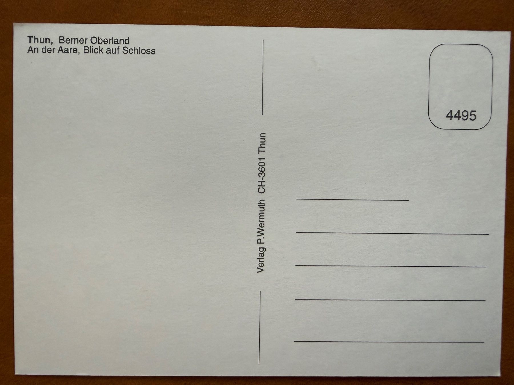 Cartoline postali: AK: Thun – Usato da Lutry venduto da Ediego 1