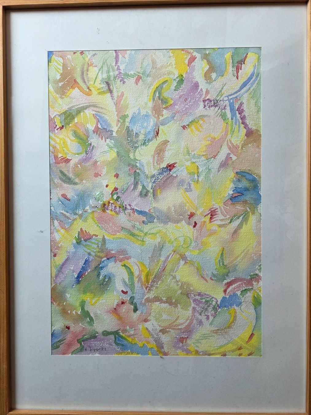Dipinti: florales Gemälde Bild Aquarell sig.:H. Jäggi oder Jäger 1983 – Usato da Walterswil BE venduto da Lonitti 6