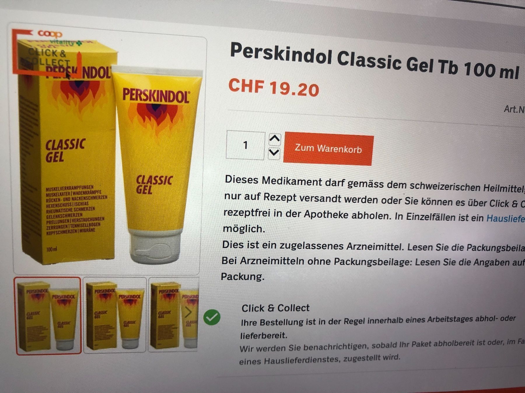 Prodotti di pulizia: PERSKINDOL Classic Gel Tb 100ml – Nuovo e nell'imballaggio originale da Wald ZH venduto da mlnt 7