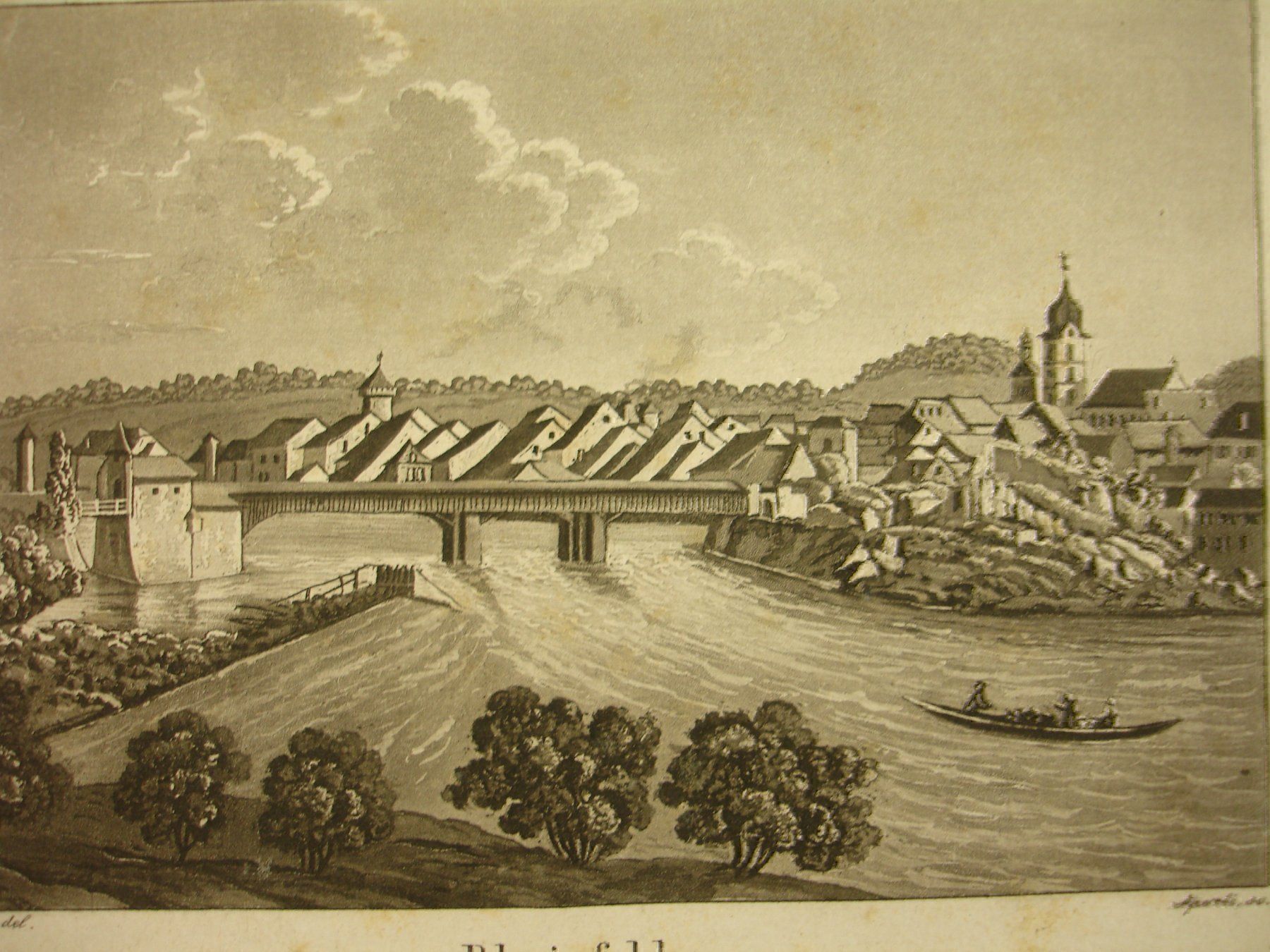 Stiche: RHEINFELDEN, AQUATINTA 1836 – Gebraucht aus Grüningen von Kartensammler 2