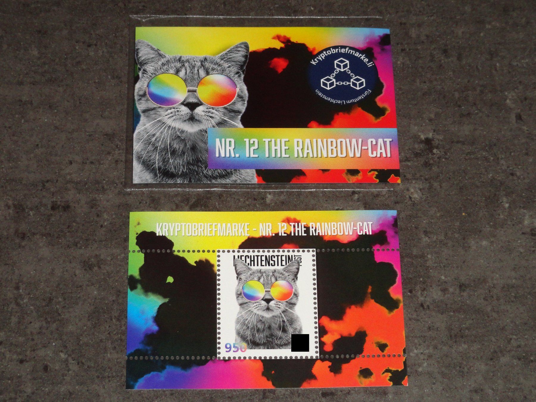 CRYPTO Stamp Nr. 12 RAINBOW CAT Liechtenstein GOLD (Neu (gemäss  Beschreibung)) in Dagmersellen für CHF 50 – mit Lieferung auf Ricardo kaufen