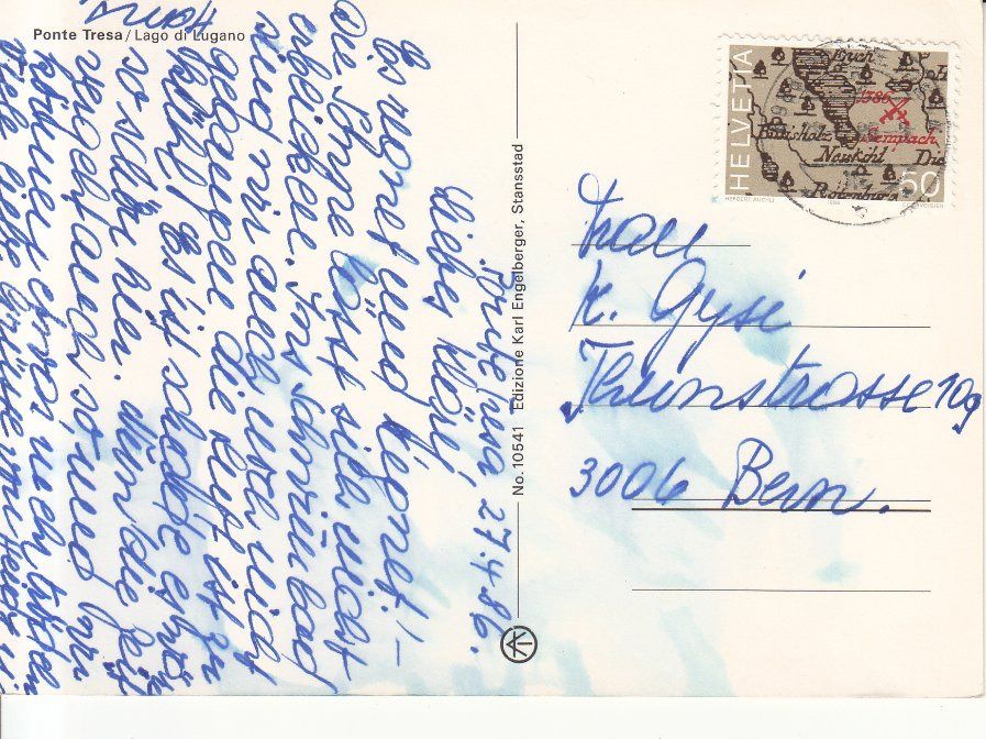 Cartoline postali: Ponte Tresa 1986 – Usato da Bürglen TG venduto da StampGraf 1