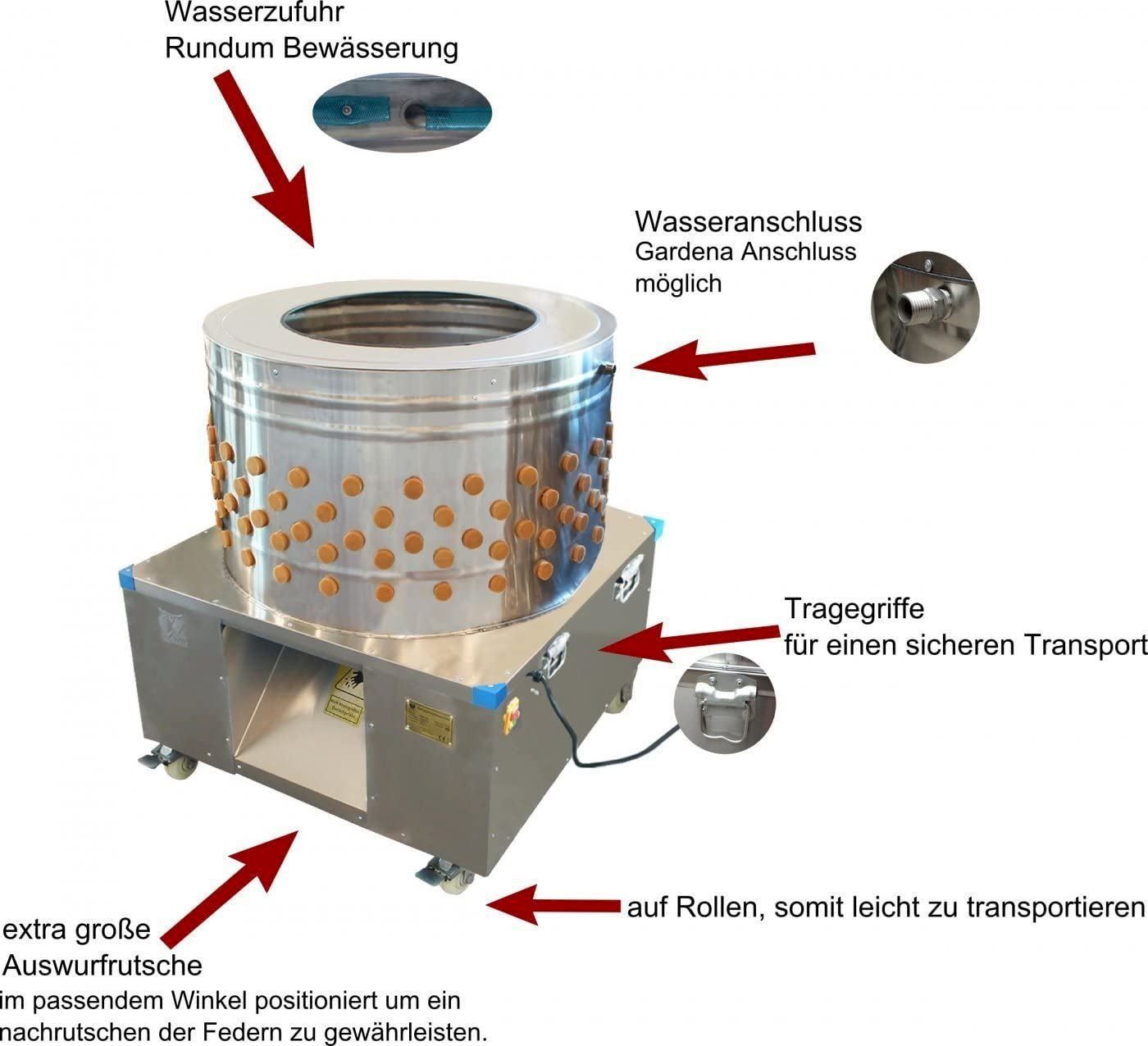Attrezzatura professionale & Gastronomia: Beeketal BRM2250 Geflügelrupfmaschine – Nuovo e nell'imballaggio originale da Bottighofen venduto da zaap 3
