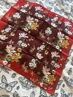 Kenzo Tuch Foulard Blumenmuster rot dunkelrot neu mit Etiket