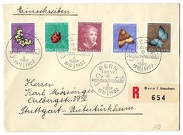 1952 Pro Juventute FDC-Satzbrief J143-J147 m. Ausgabestempel