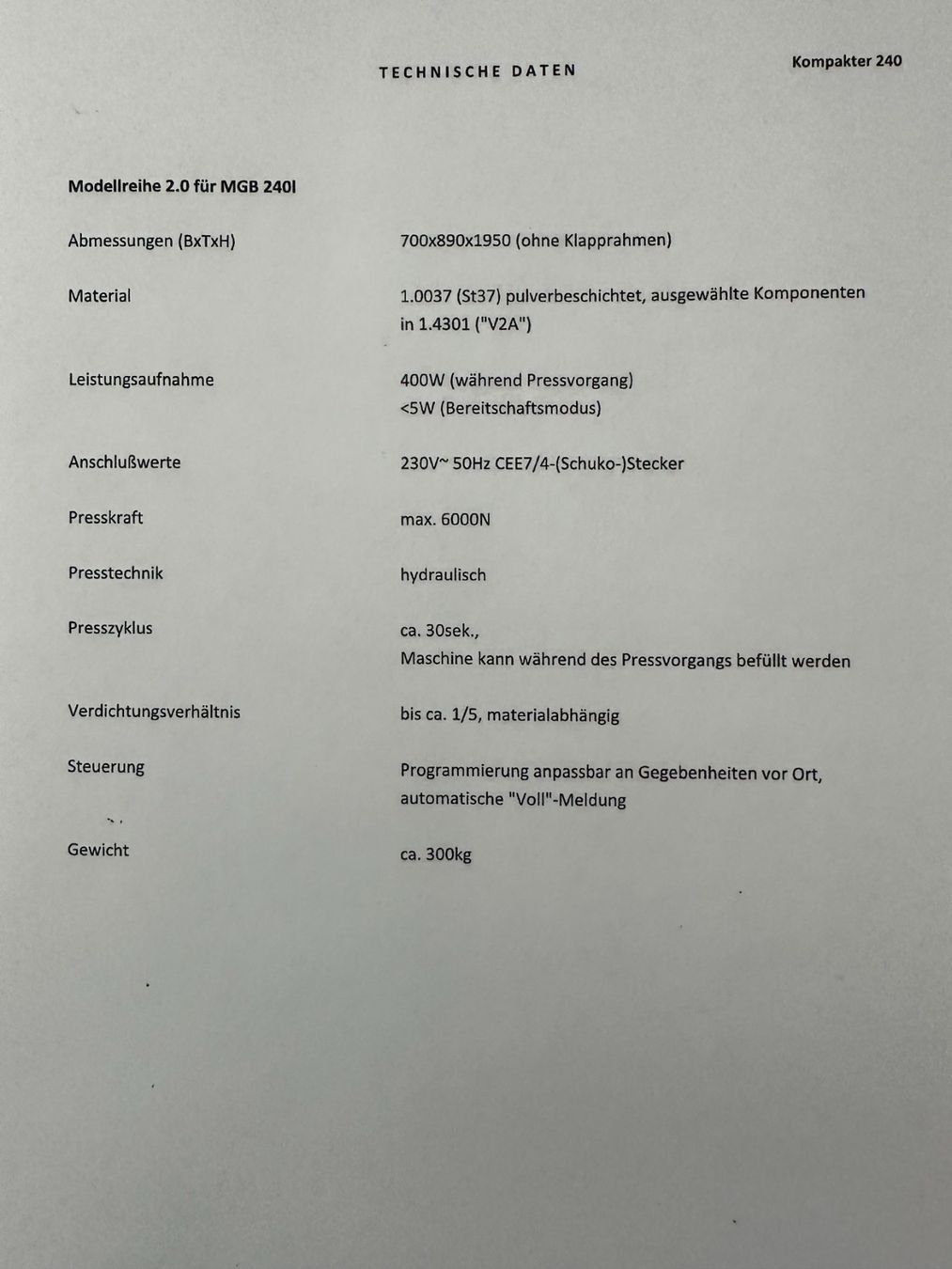 Cestini per rifiuti: Abfall-/Müllpresse – Usato da Mels venduto da Kollershop 7