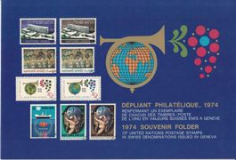 Uno Genf Souvenir-Folder 1974 postfrisch