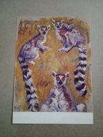 AK Kunst Tiere Color Fritz Hug Kattas