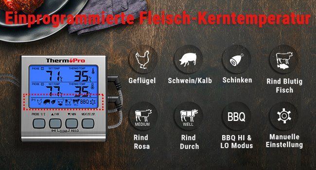 Altro per la casa: Pro Digitales Fleischthermometer mit Timer – Nuovo e nell'imballaggio originale da Geneve venduto da Titi2008 4