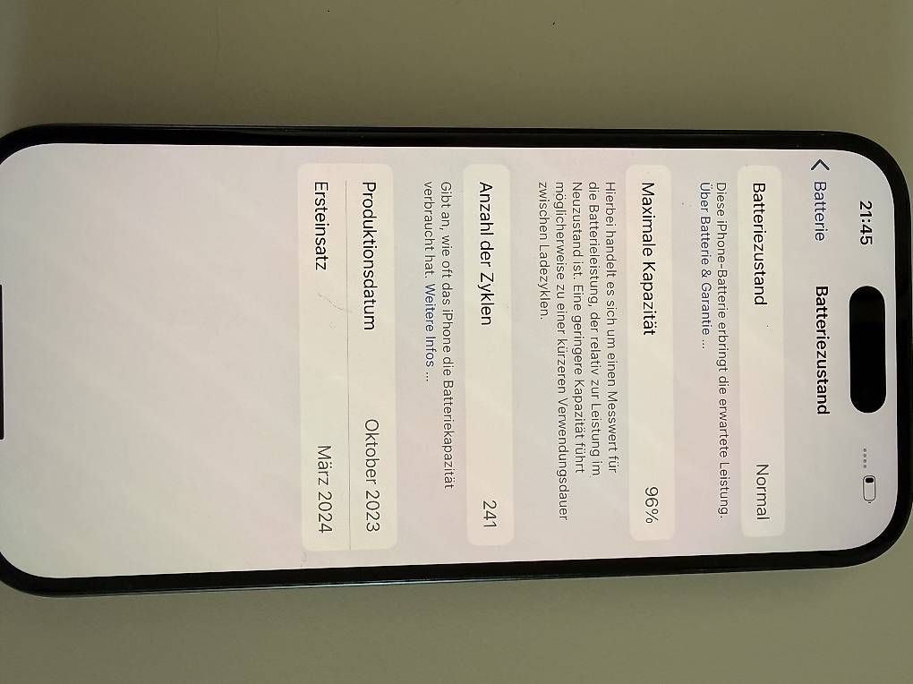 Portables: Iphone 15, 128GB – D'occasion à Rheineck par juli977 1