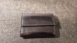 Portemonnaie aus Leder schwarz