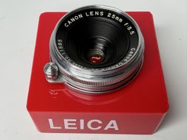 Canon 25mm 3,5 Pancake Topogon-Like für Leica LTM M39