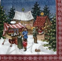 Serviette weihnachtsmarkt (w532) 2Stk.