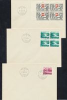 1952 FDC Pro Patria 6 Einzelbelege franz