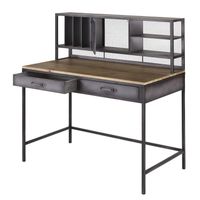 Industrial Schreibtisch Maisons du Monde & Samt-Stuhl