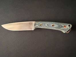 Bark River, Fox River - Blue Denim Micarta, Yellow Liners