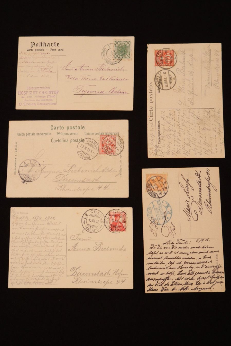 Cartoline postali: LOT Postkarten und Ansichtskarten von 1894-1933 – Usato da Volketswil venduto da brockipfannenstil 1