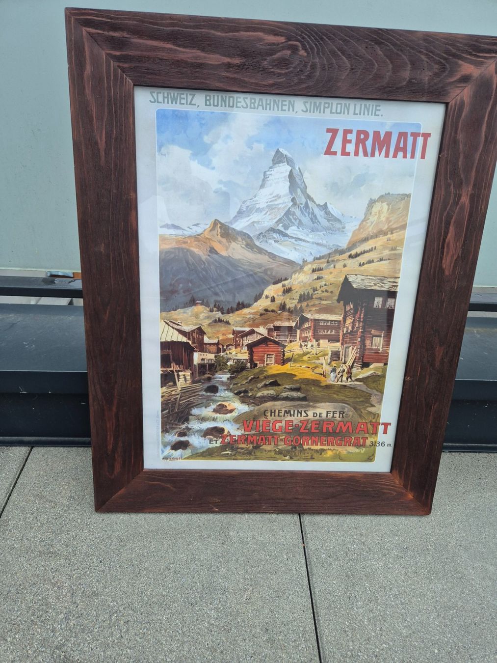 Foto & Immagini: Affiche Zermatt originale, encadrée. – Usato da Fully venduto da tameab