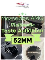 Mercedes AMG Multimedia Taste Logo Emblem Aufkleber 52mm NEU