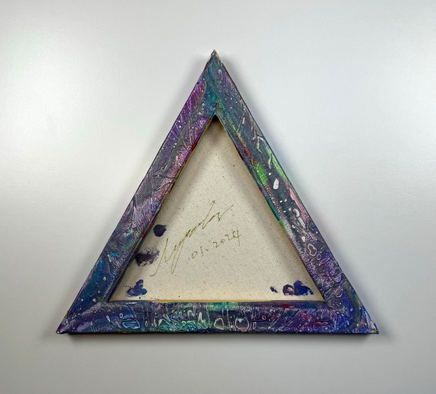 Gemälde: Acryl-Flüssigmalerei, Dreieck – Gebraucht aus Schlieren von MayaSheng1983 2