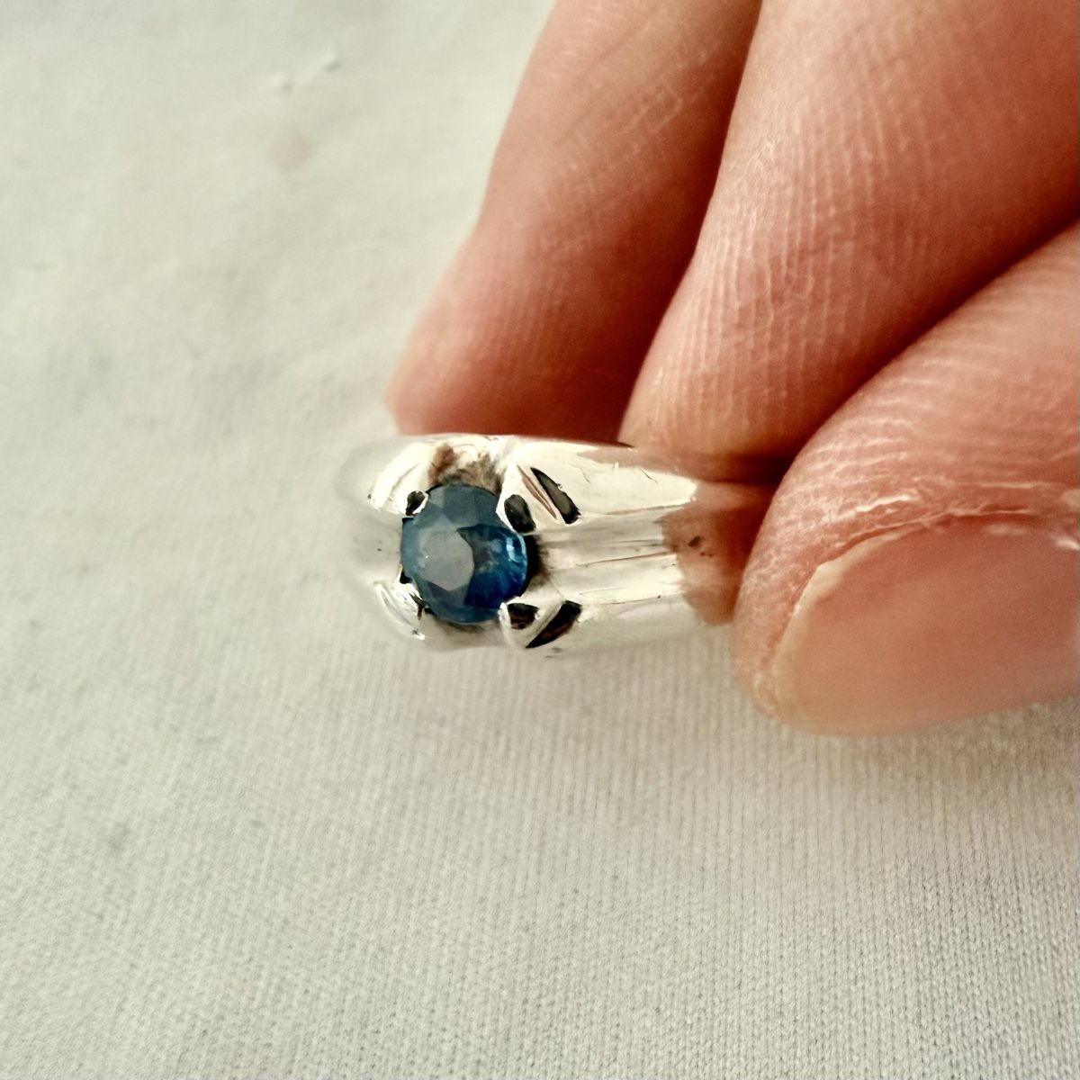 Ringe: Bague en argent - Saphir de Ceylan – Gebraucht aus Marly von Nor_al3 2