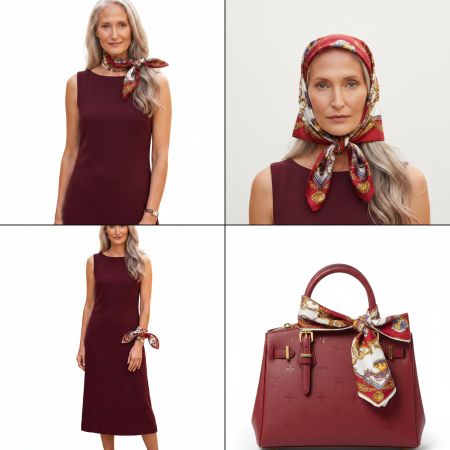 Trussardi Tuch 50 × 50 cm – klassisches Vintage Design