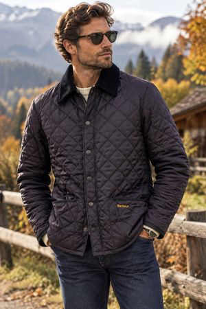 Barbour Steppjacke dunkelblau Grösse S sehr guter Zustand