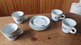 Lubiana Tee-/Kaffee-Tassen-Set, 4-teilig, Top Zustand!