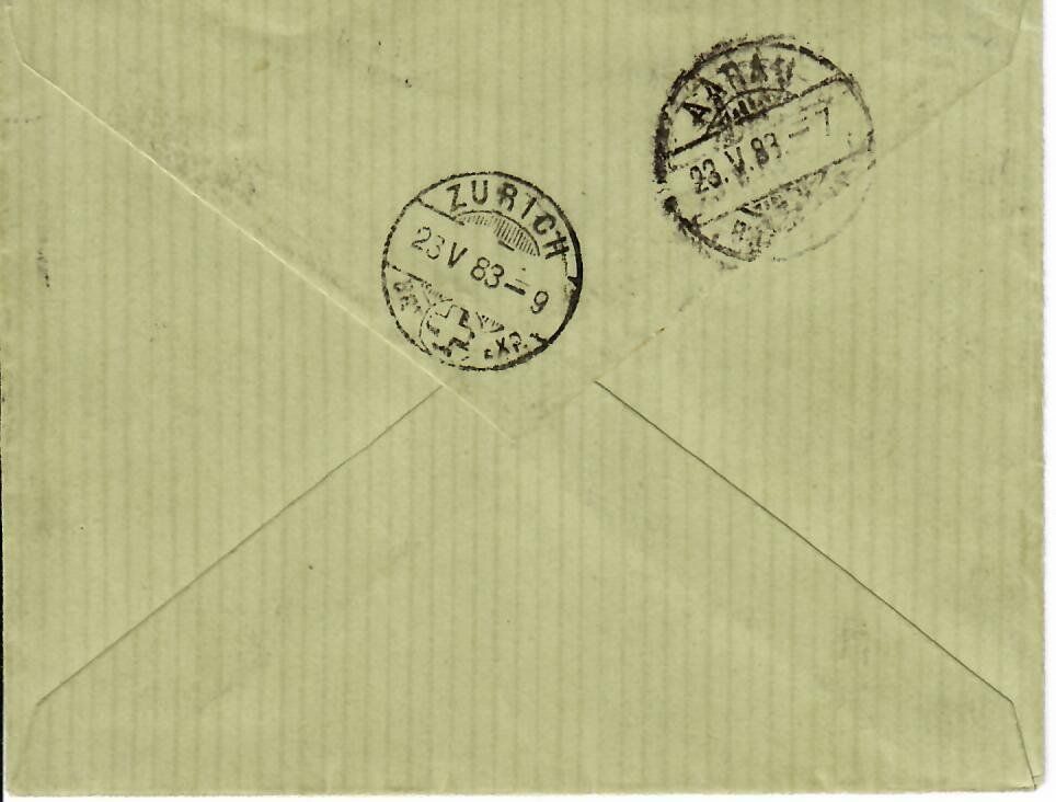 Tutti i francobolli: Brief, Seon  1883 – Usato da Hochdorf venduto da Ziegel-16 1