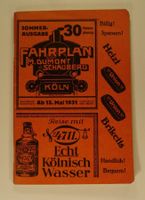 FAHRPLAN M. DUMONT SCHAUBERG KÖLN 1931