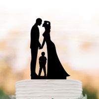 NEUER Topper für die Hochzeitstorte Paar mit Bube - 2021036